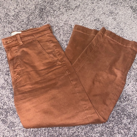 Everlane Straight Leg Crop Cocoa Brown 